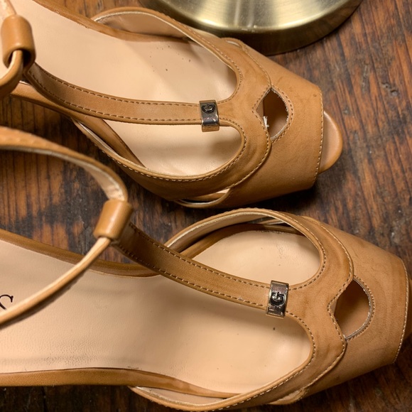 Guess Peep Toe Stilettos | Tan/“Nude” | Size 7.5m - Picture 6 of 6